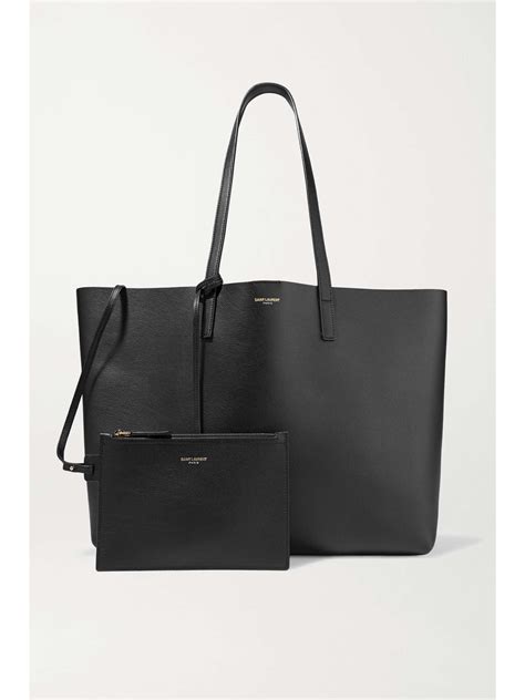 Shop Saint Laurent Large Leather Shopper 